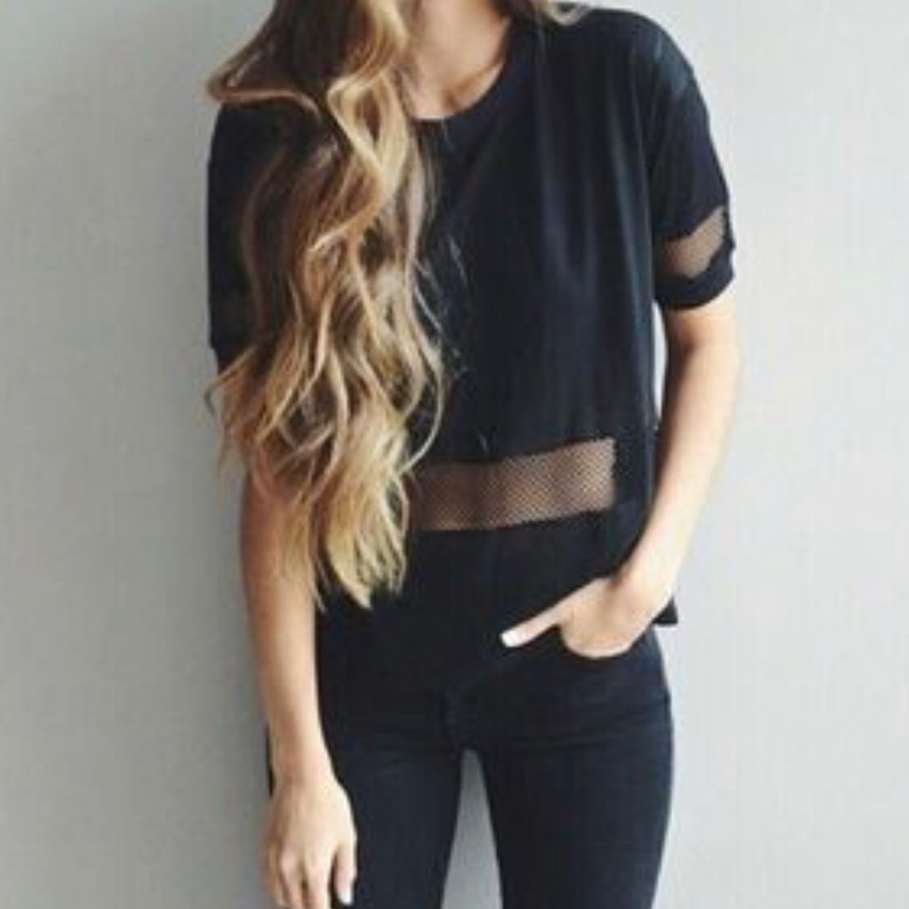 Mesh cutout Brandy Melville T shirt